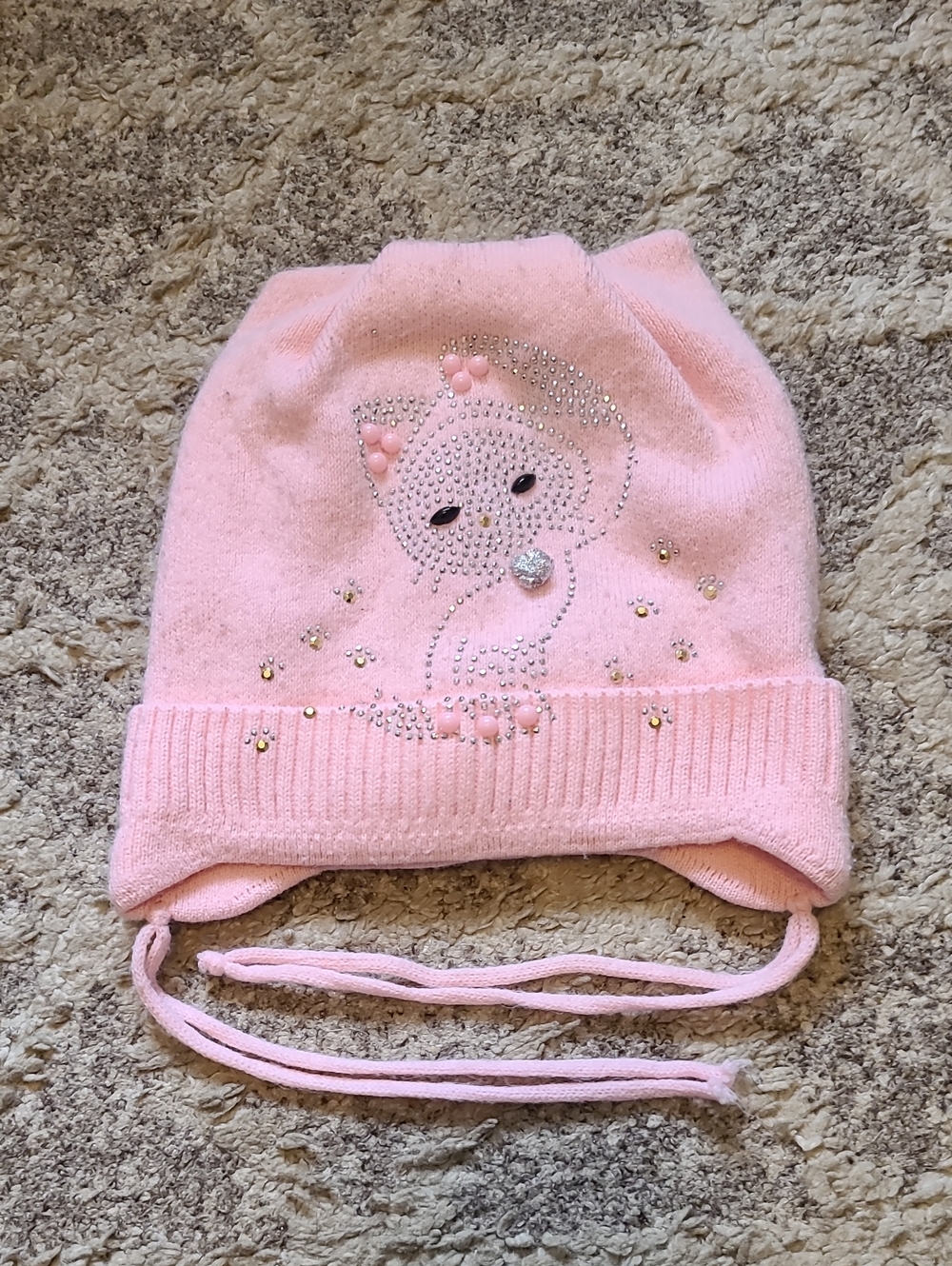 10 for $25 - Toddler Girls 2-5 years Pink Cat Winter Hat